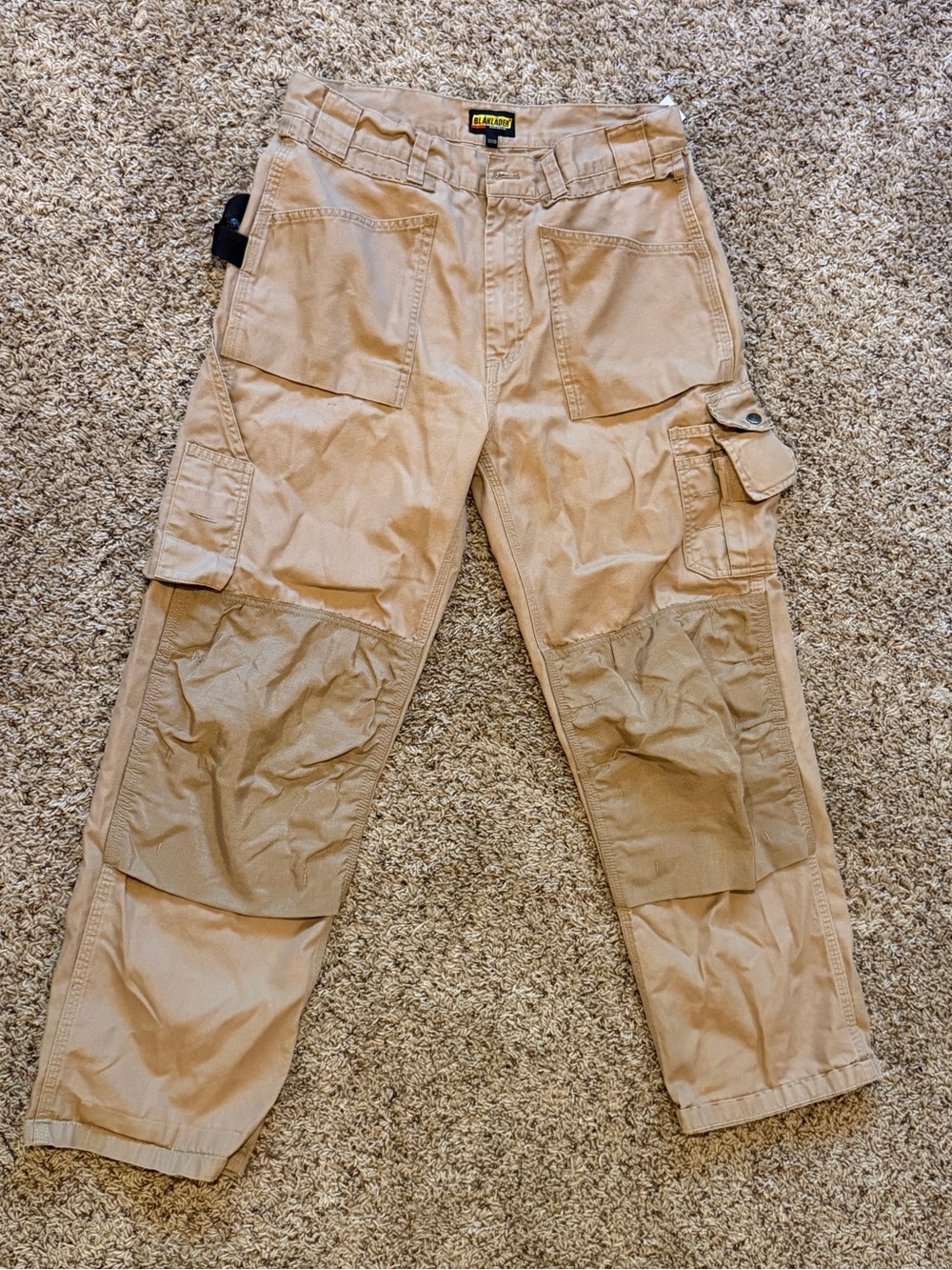 Blaklader workwear Men’s Khaki/Tan Cargo Utility Pants multi-pockets carpenter